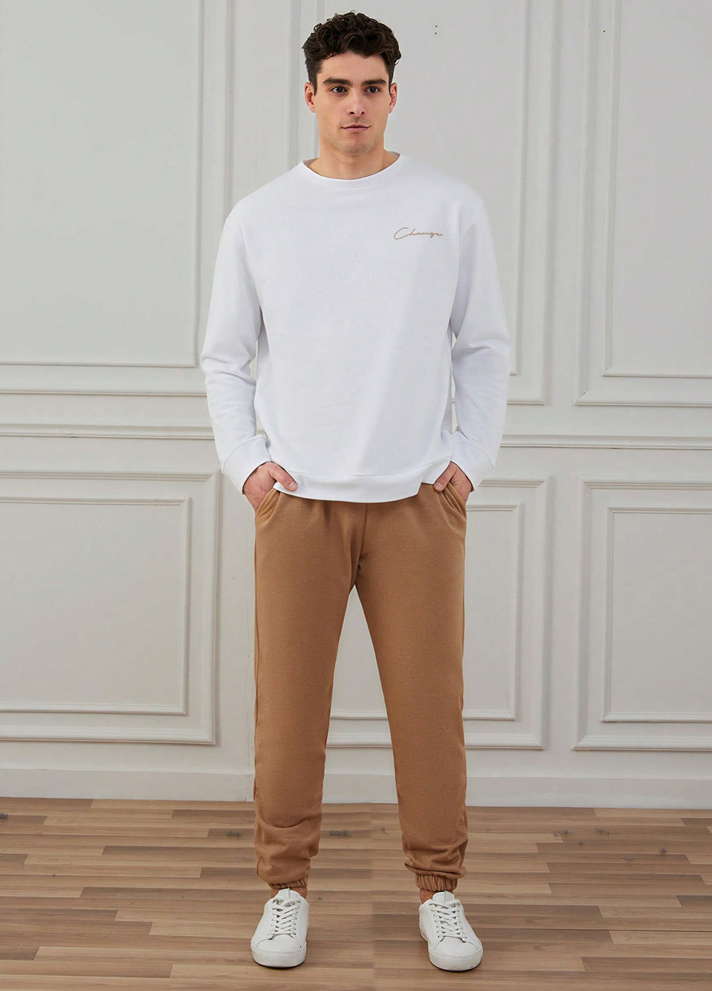 Комбінований демісезонний комплект (лонгслів, брюки) SHEIN