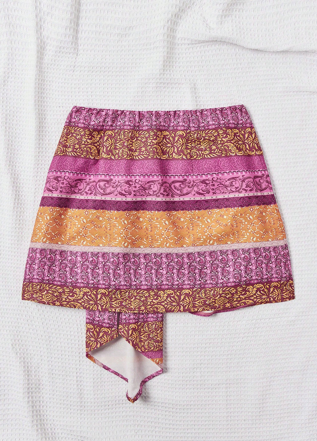 Разноцветная кэжуал цветочной расцветки юбка SHEIN а-силуэта (трапеция)