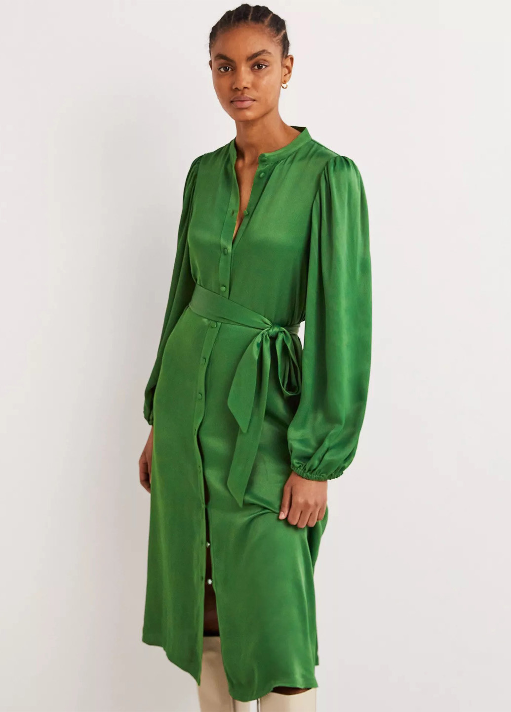 Зелена кежуал сукня а-силует Boden однотонна