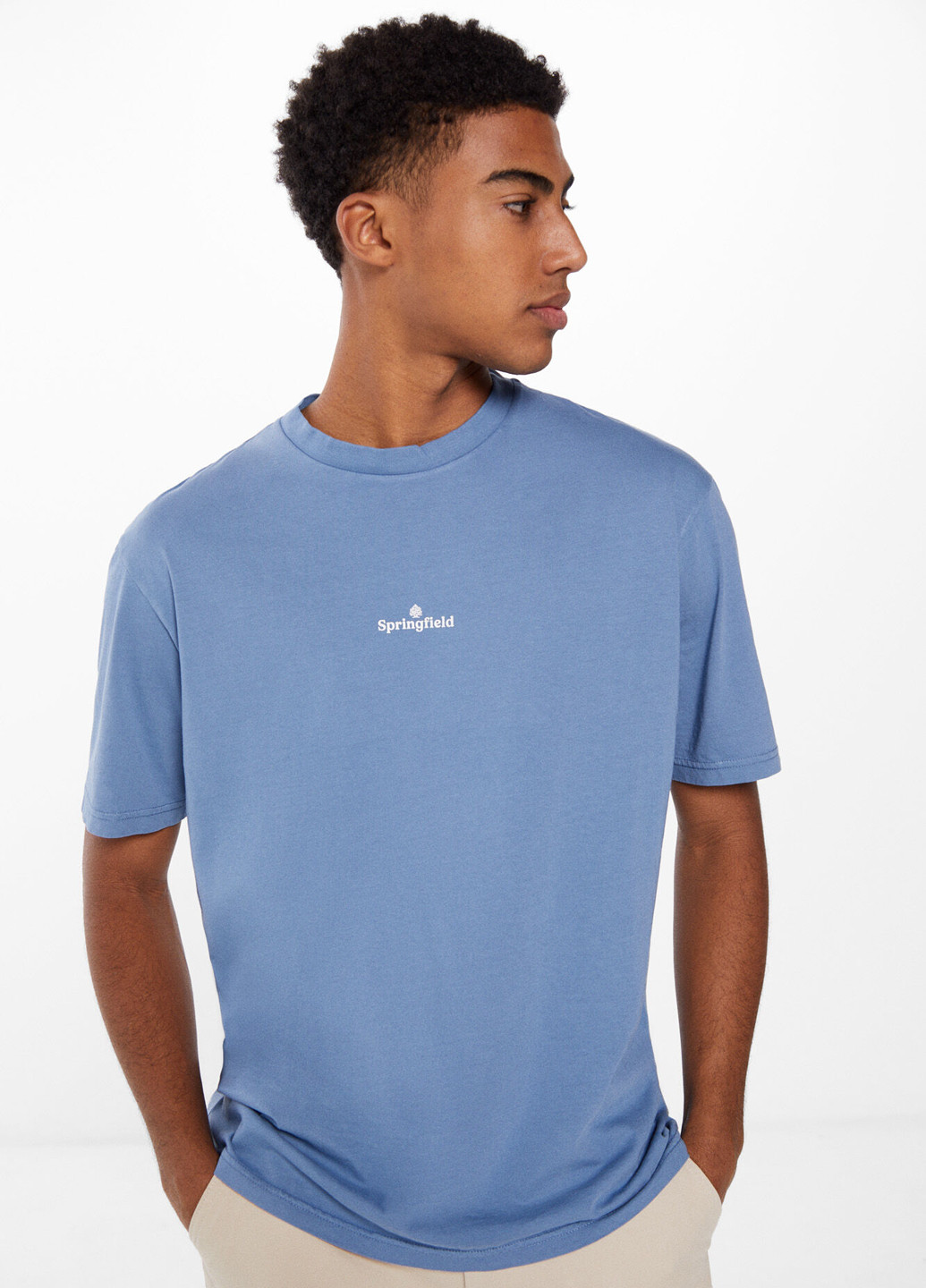 Блакитна футболка Springfield