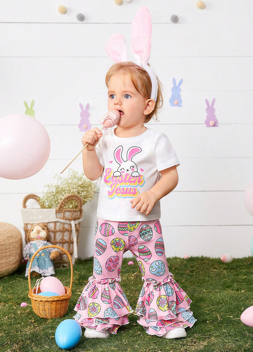 Комбинированный летний комплект (футболка, брюки) SHEIN