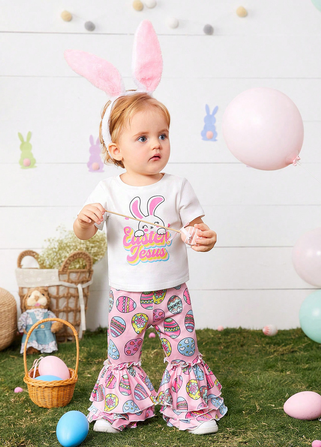 Комбинированный летний комплект (футболка, брюки) SHEIN