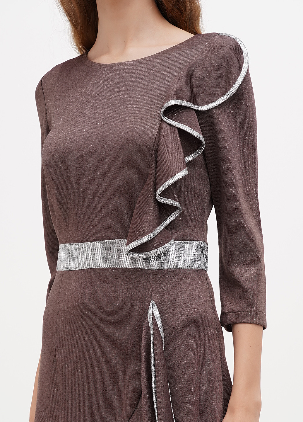 Оливкова (хакі) кежуал сукня Sassofono Club однотонна