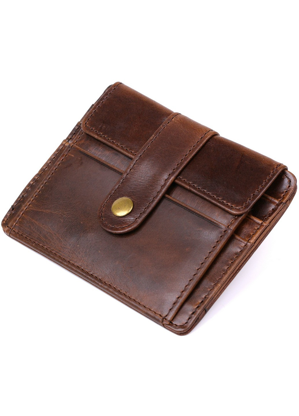 Кожаный кошелек мужской 12х8,5х1 см Vintage (255406088)
