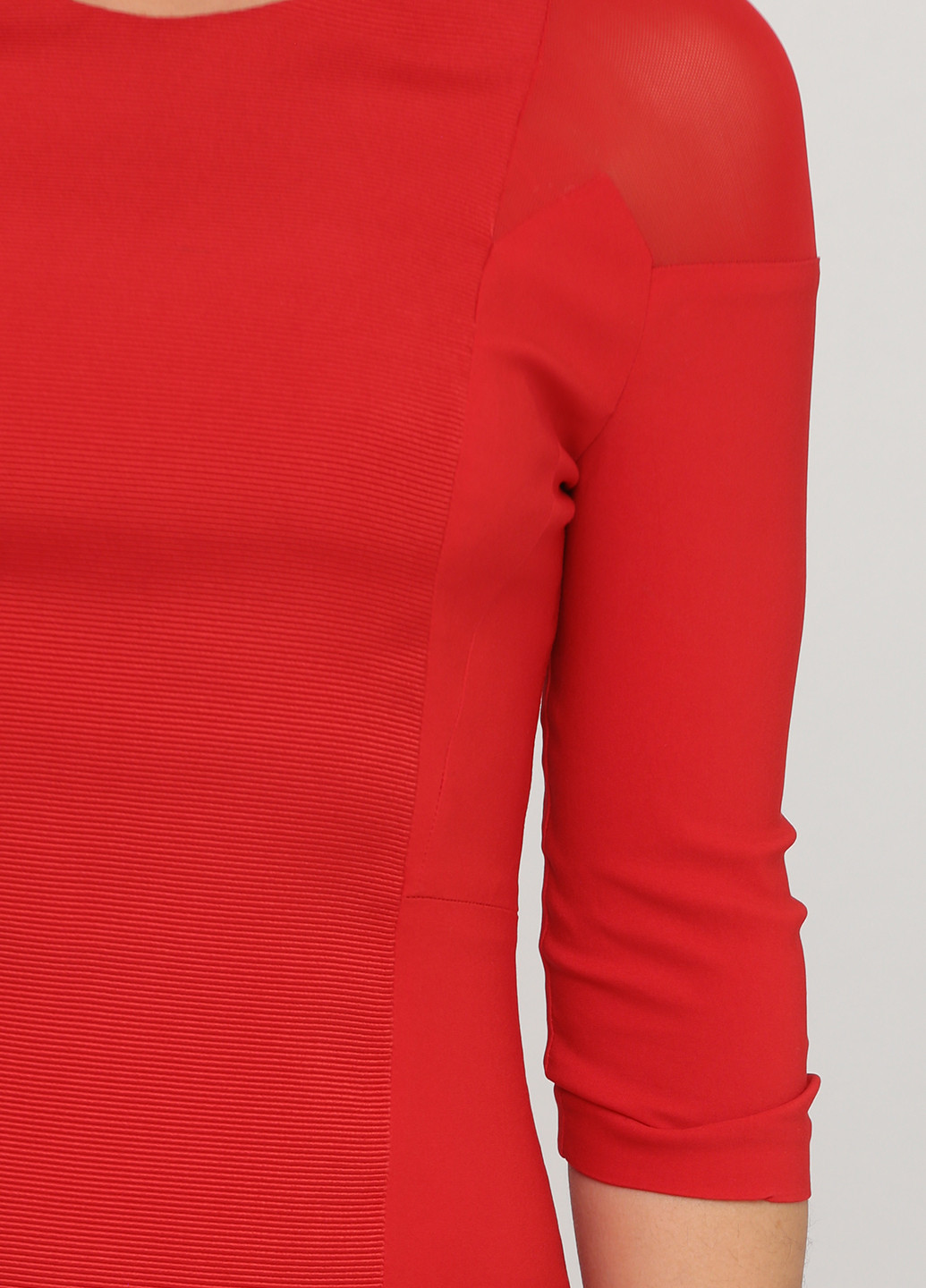 Красное кэжуал платье футляр Vero Moda однотонное
