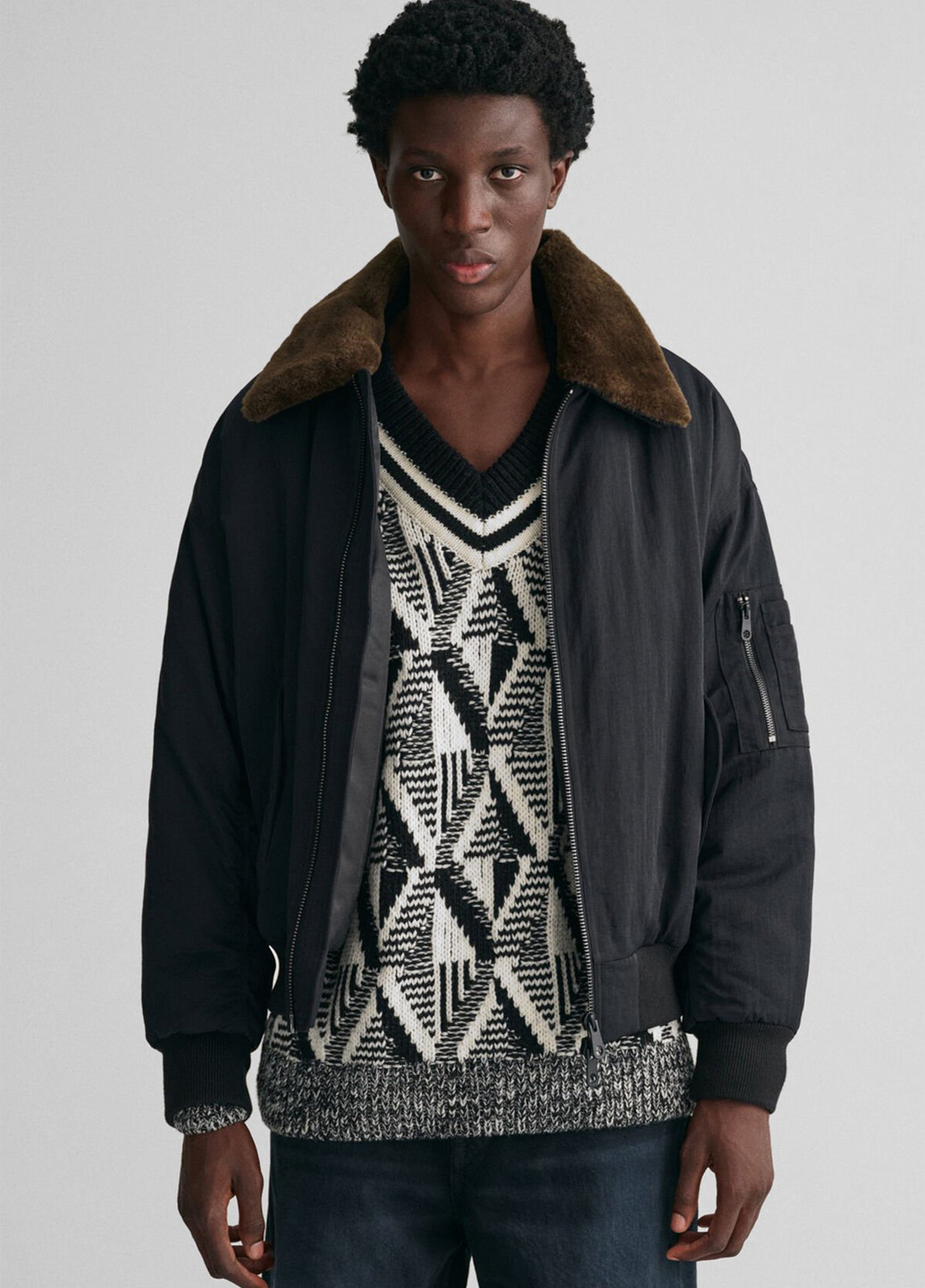 Черная зимняя куртка Gant