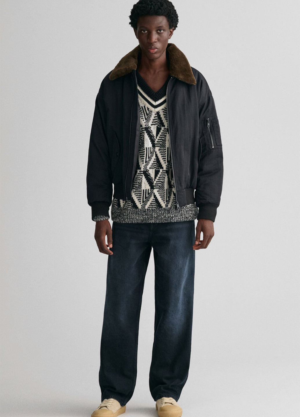 Черная зимняя куртка Gant