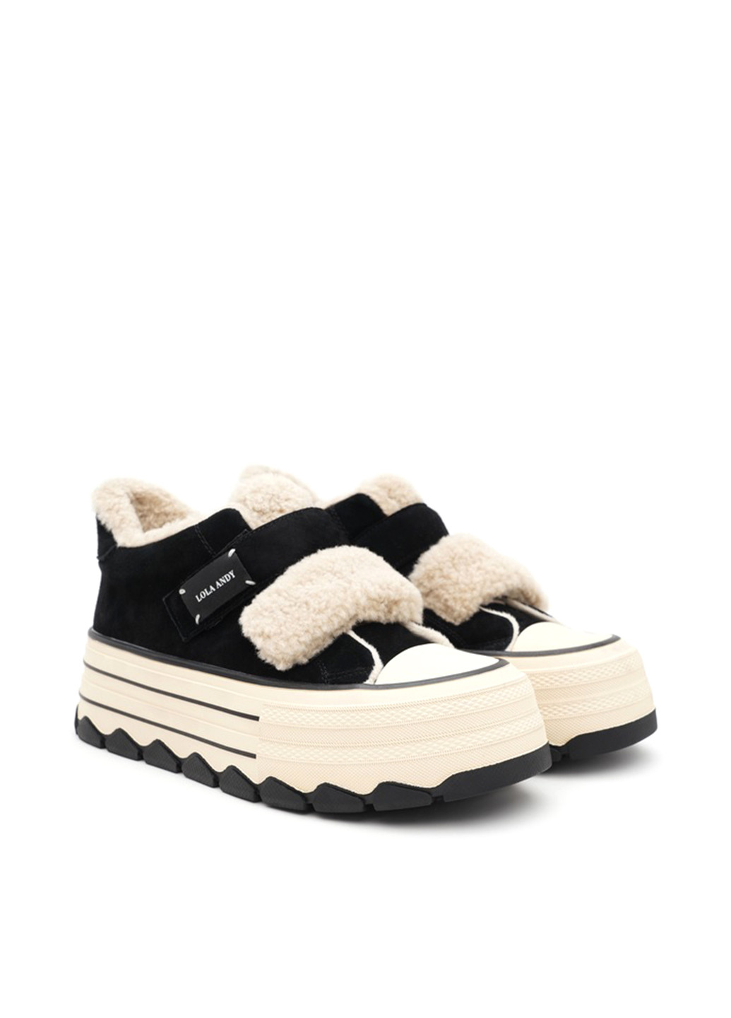 Зимние ботинки Lola Andy с мехом, с логотипом из натуральной замши