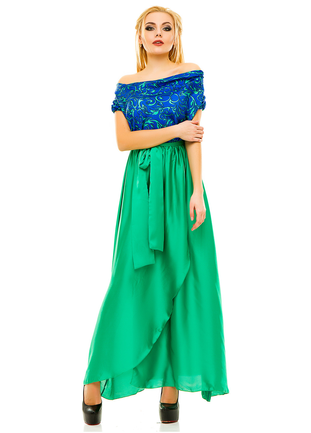 Светло-зеленое кэжуал платье Lady Style