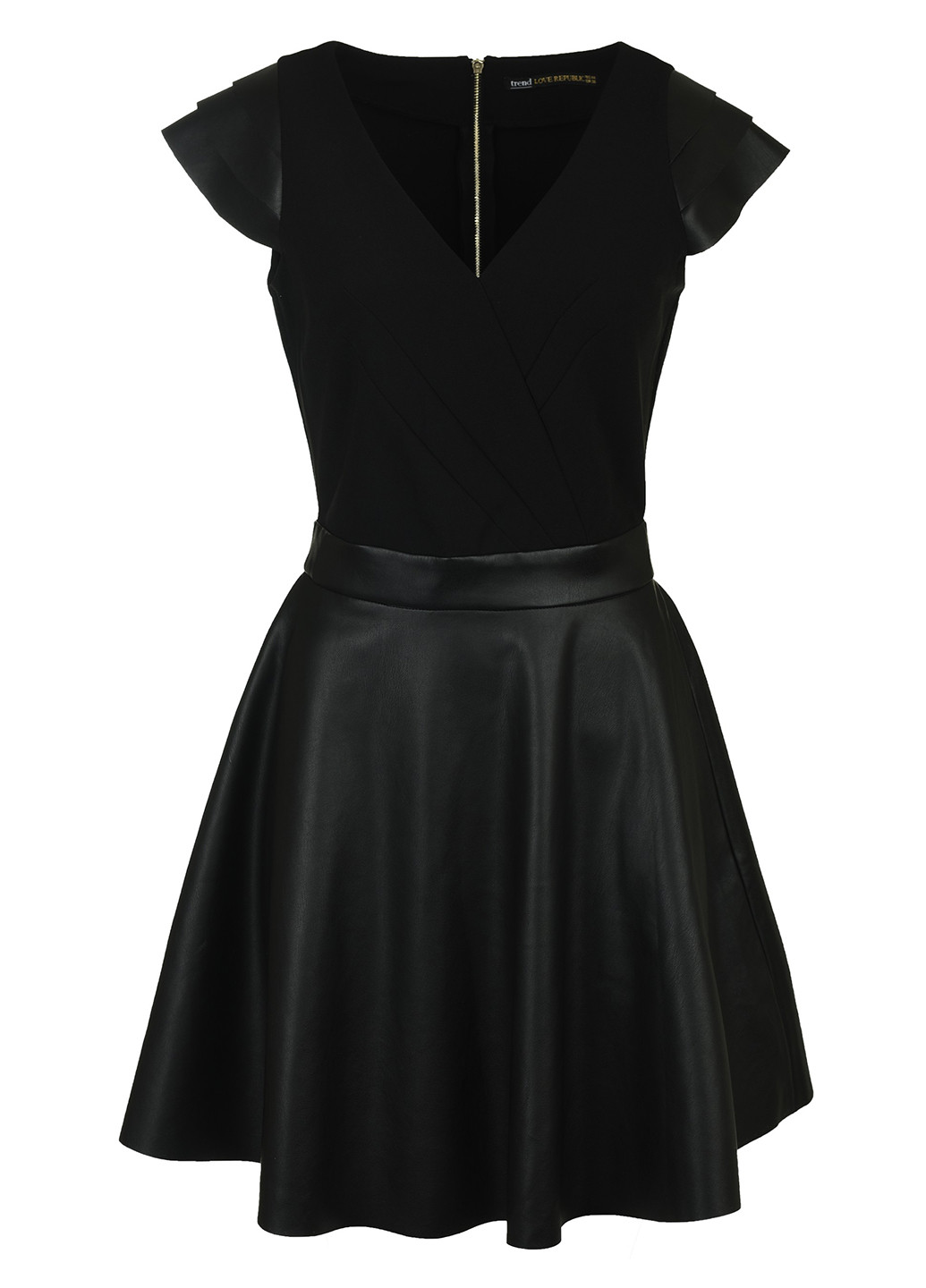 Черное кэжуал платье клеш LOVE REPUBLIC