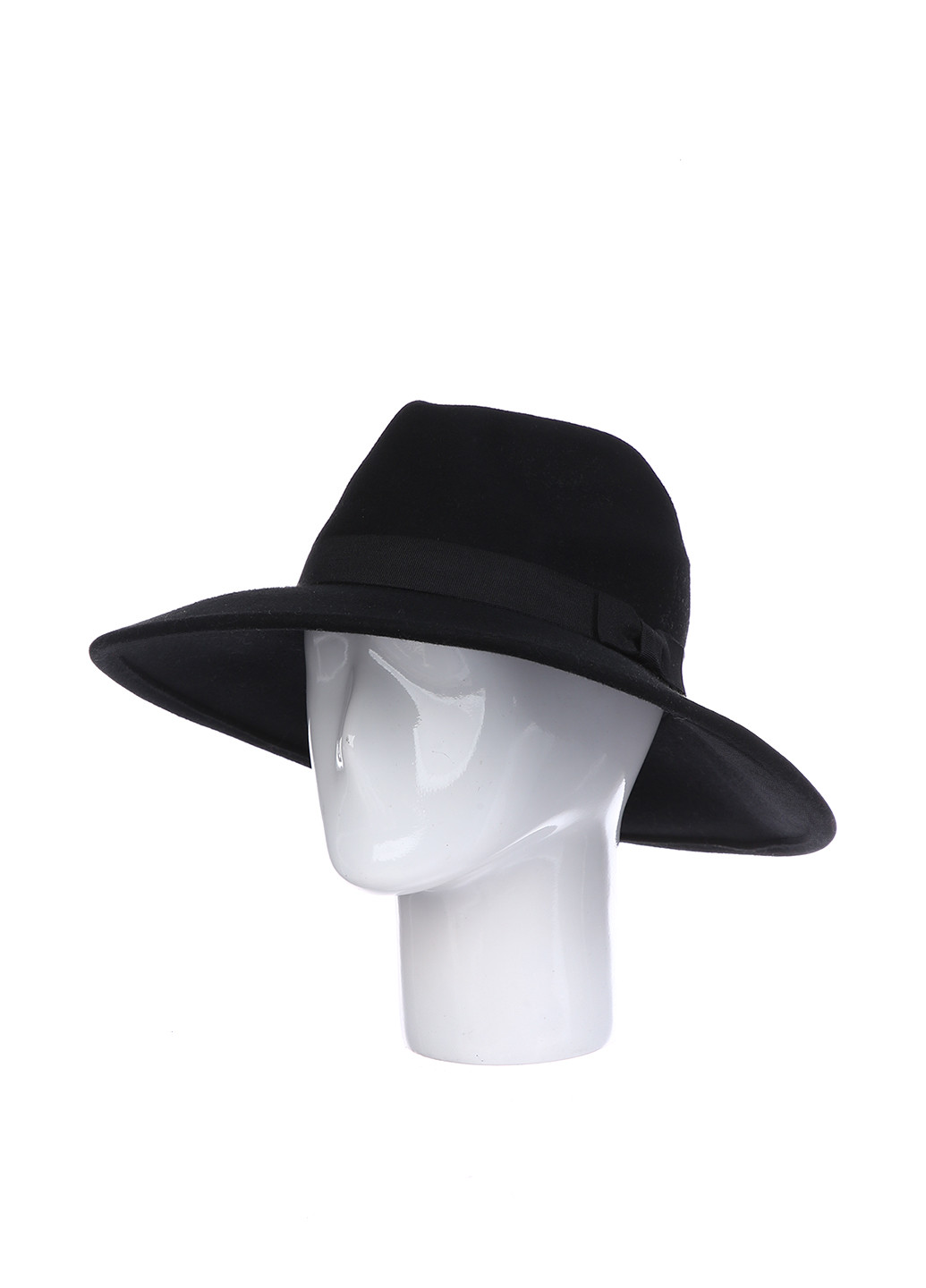 Шляпа H&M с опущенными полями однотонная чёрная кэжуал шерсть