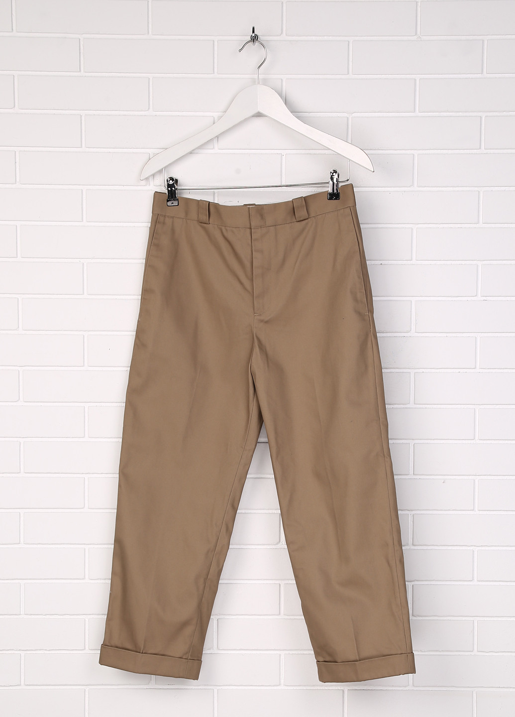 Песочные кэжуал демисезонные со средней талией брюки H&M