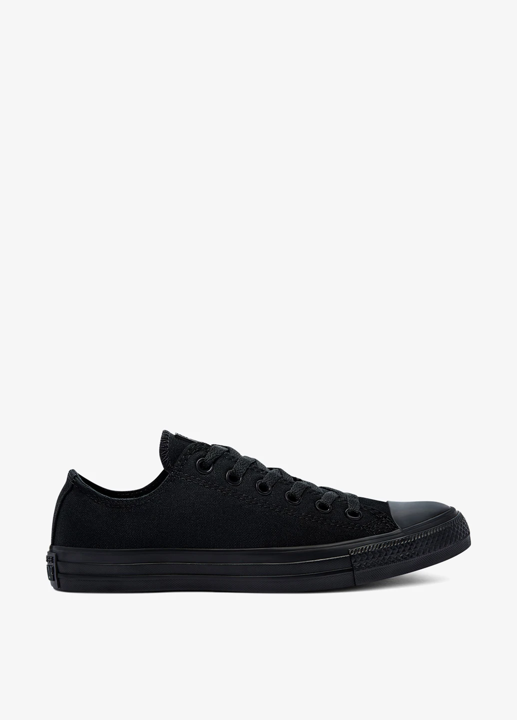 Черные кеды Converse ALL STAR OX BLACK MONO с логотипом