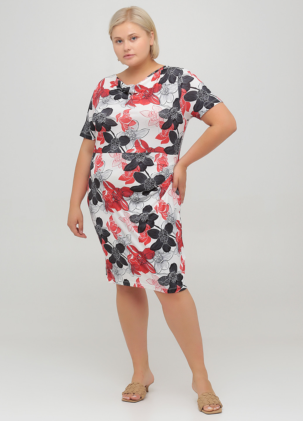 Білий кежуал сукня Fair Lady з квітковим принтом