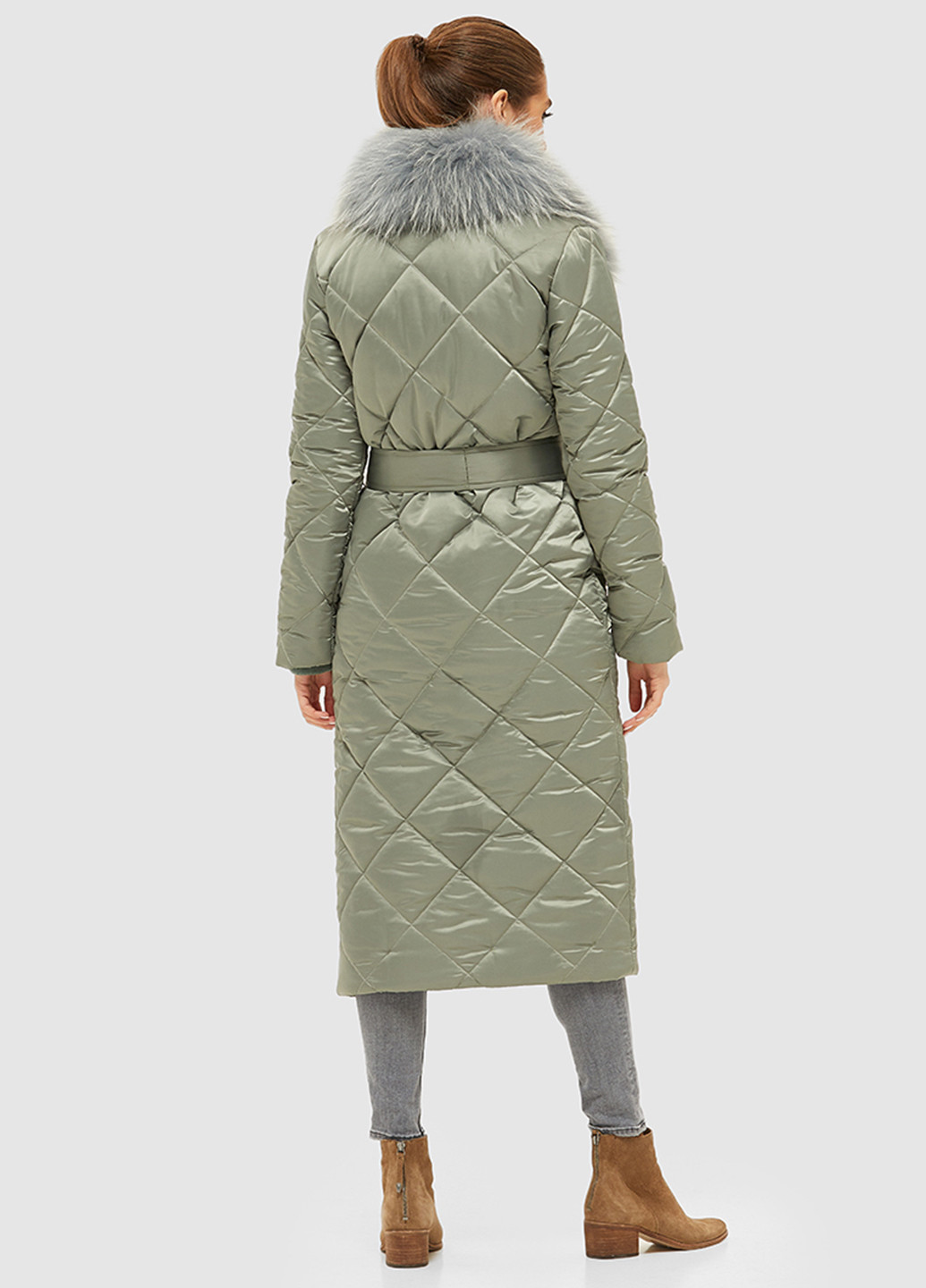 Оливковая (хаки) зимняя куртка MN