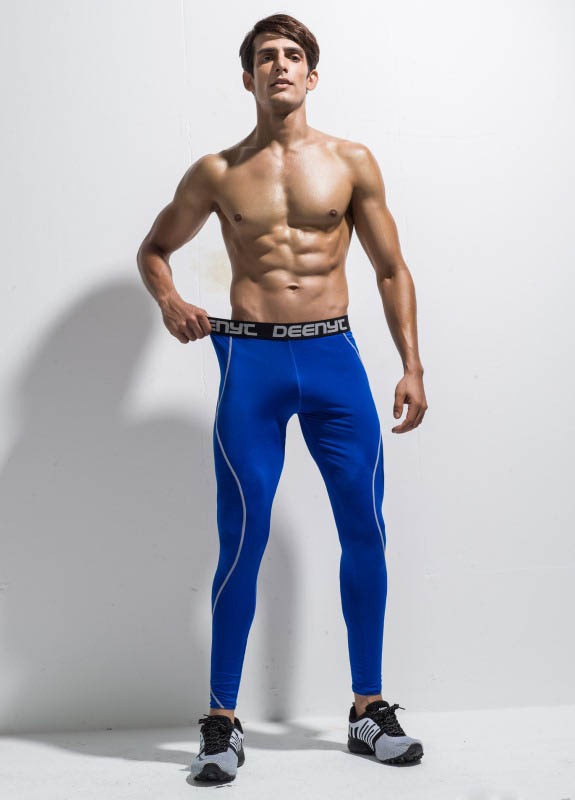 Синие демисезонные мужские зауженные спортивные штаны Deenyt