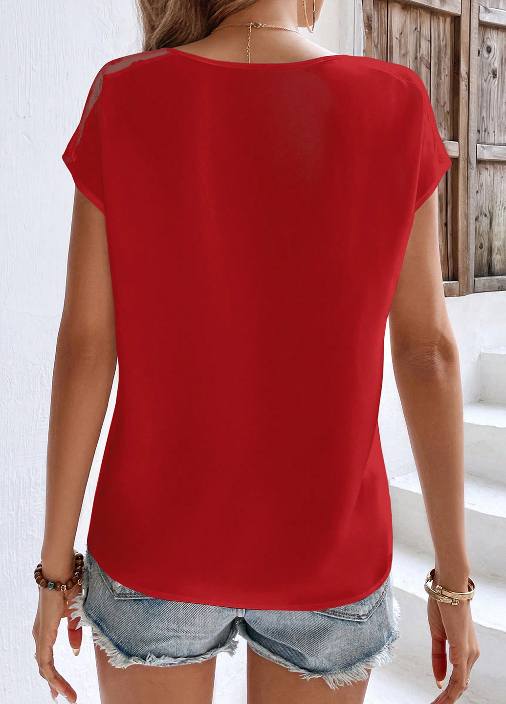 Красная блуза SHEIN