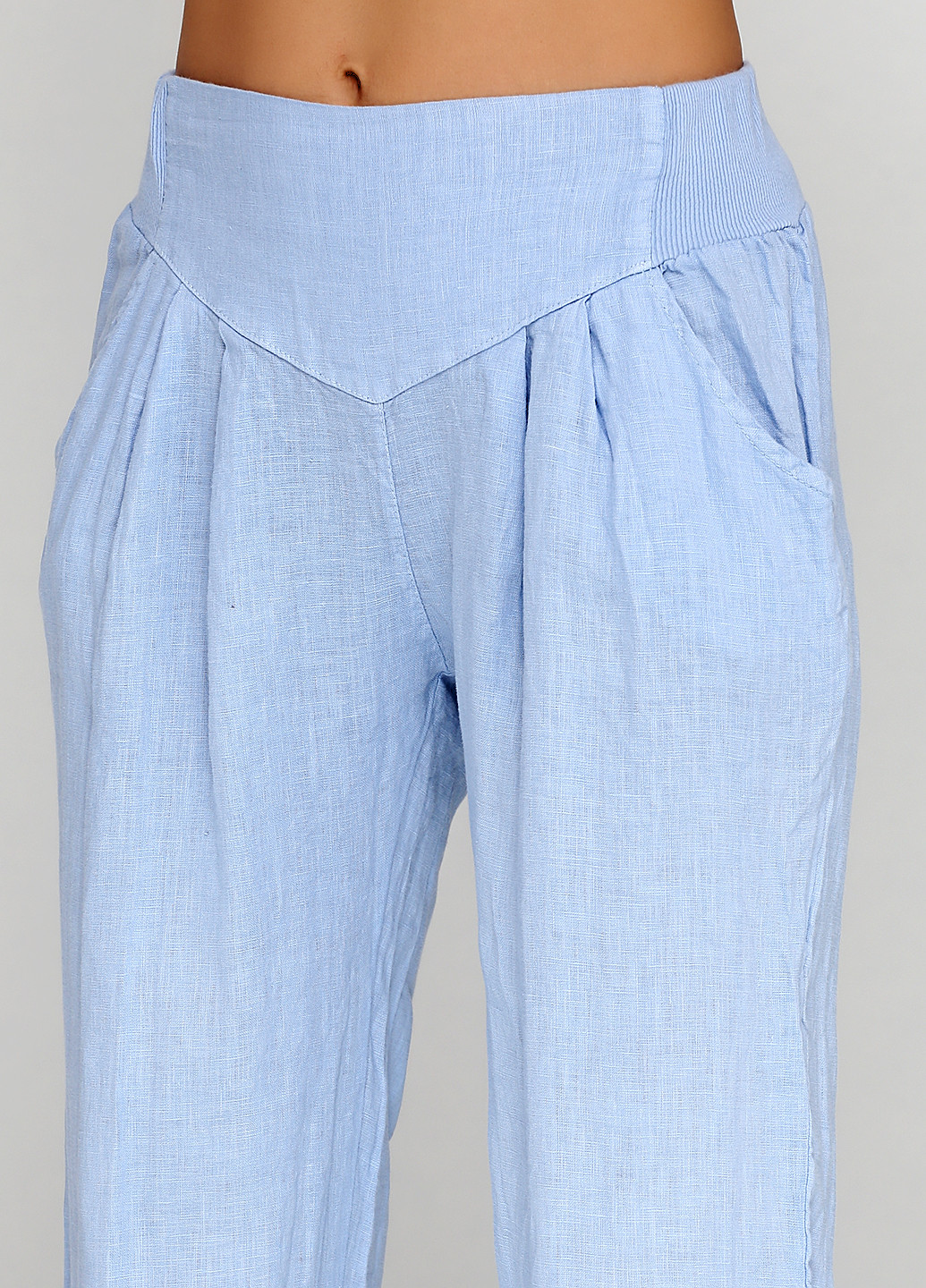 Голубые кэжуал летние прямые брюки Fashion