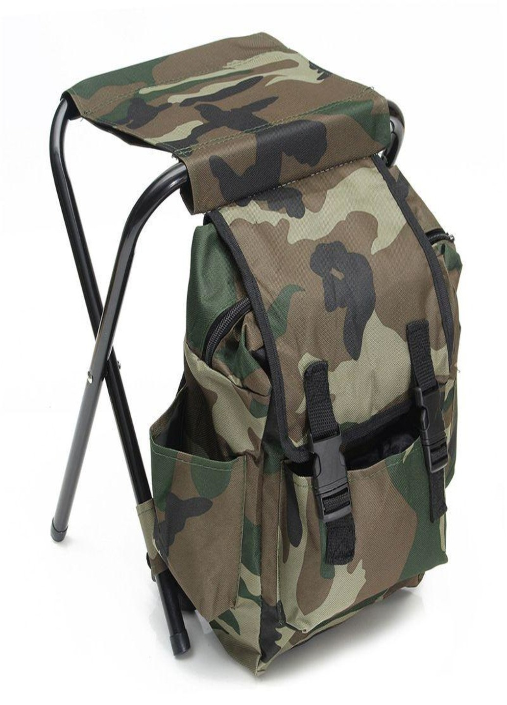 Дорожній туристичний стілець рюкзак сумка трансформер для подорожей кемпінгу зі стільцем (999547-Т) Хакі Francesco Marconi (247034492)