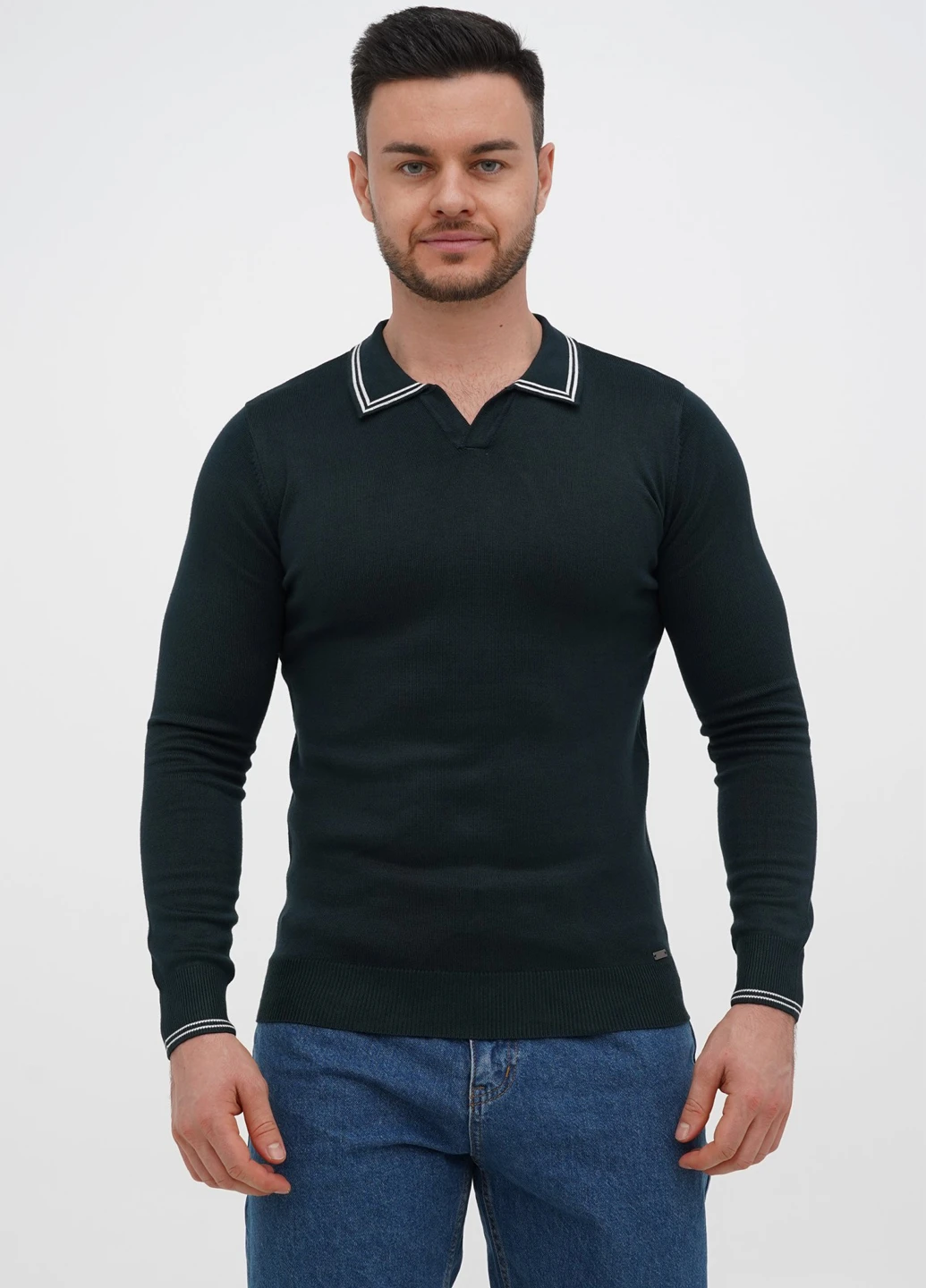 Темно-зеленый демисезонный пуловер пуловер Trend Collection