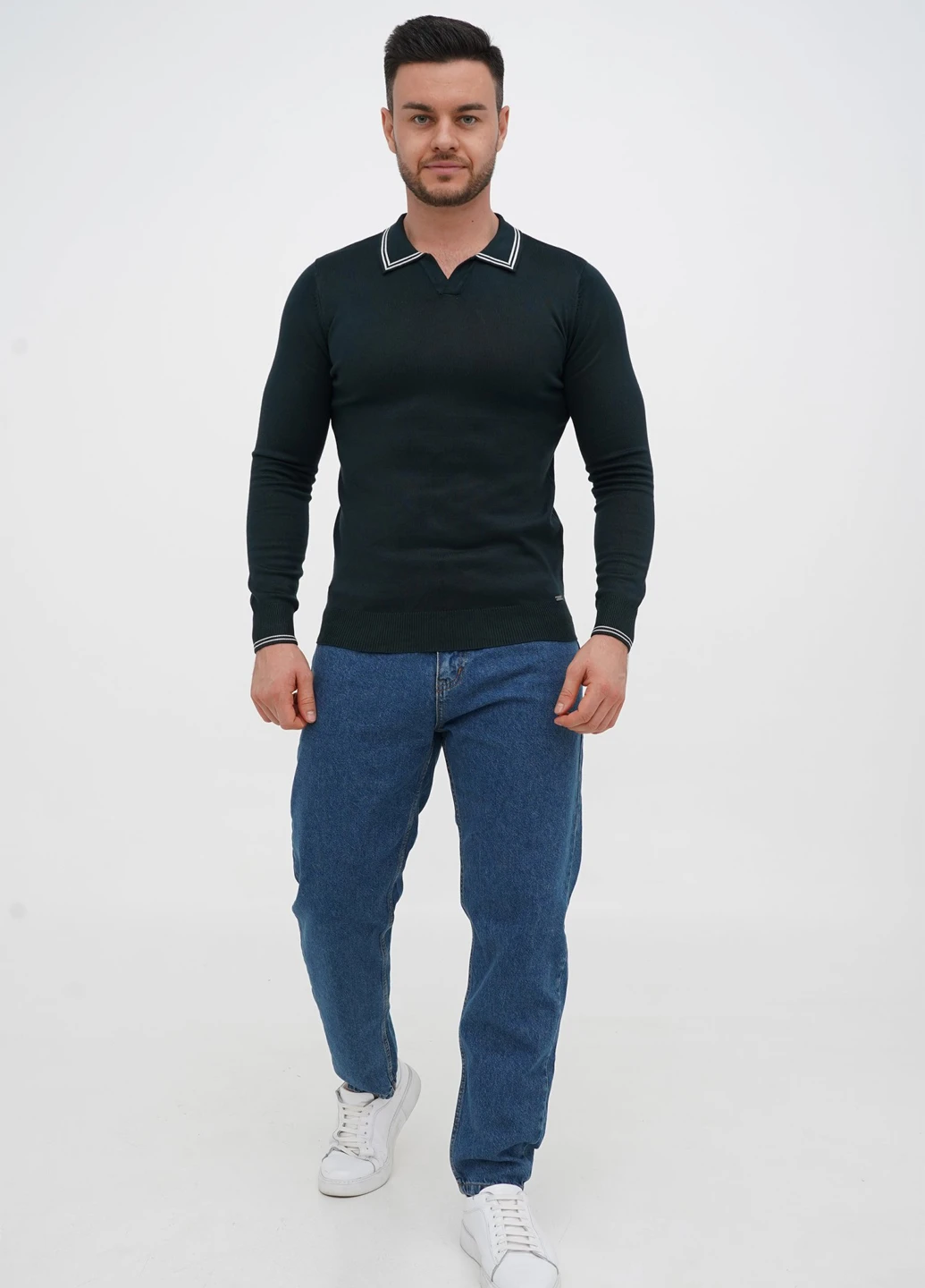 Темно-зеленый демисезонный пуловер пуловер Trend Collection