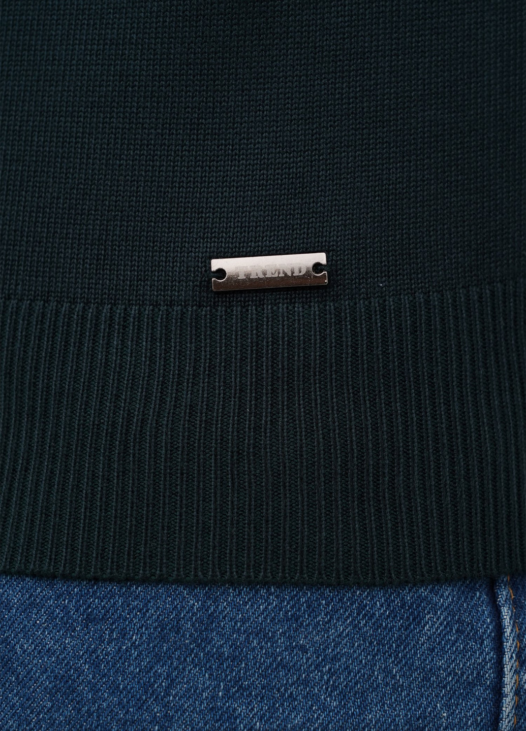 Темно-зеленый демисезонный пуловер пуловер Trend Collection