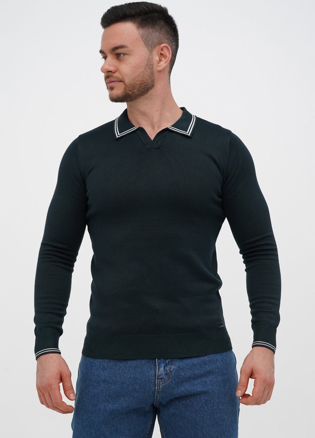 Темно-зеленый демисезонный пуловер пуловер Trend Collection