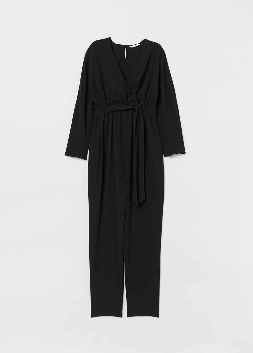 Комбинезон для беременных H&M комбинезон-брюки однотонный чёрный кэжуал трикотаж, полиэстер