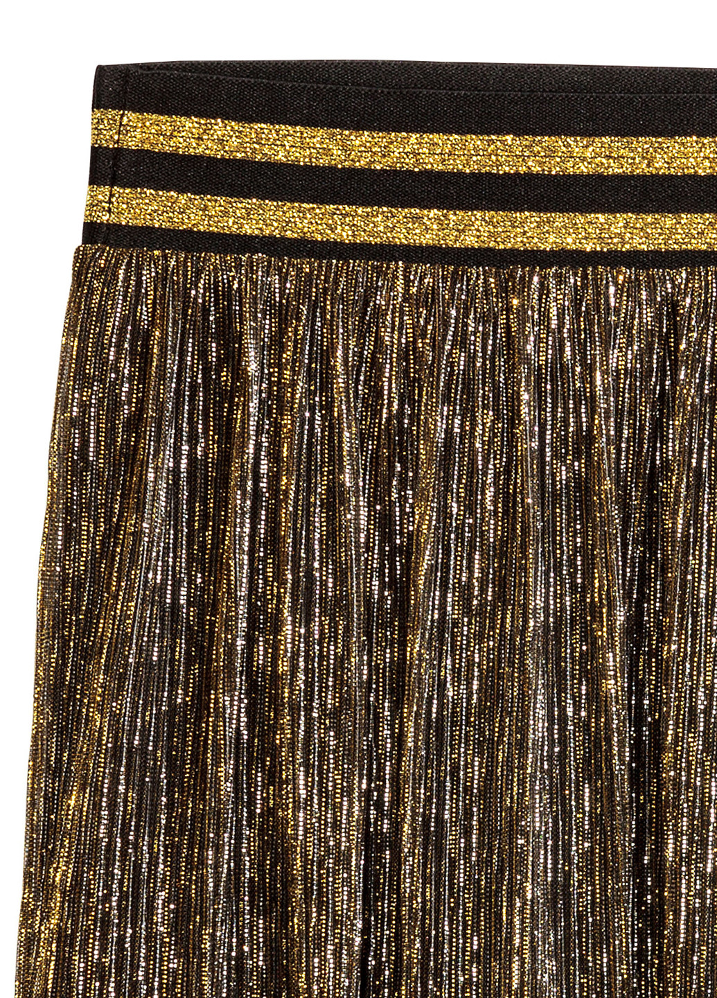 Золотая кэжуал однотонная юбка H&M клешированная