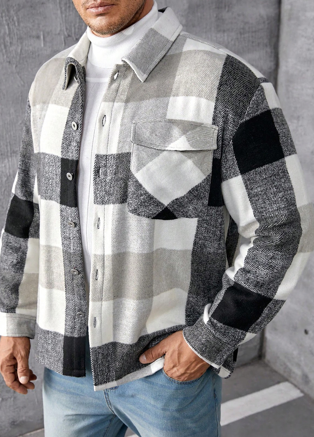 Цветная кэжуал рубашка в клетку SHEIN