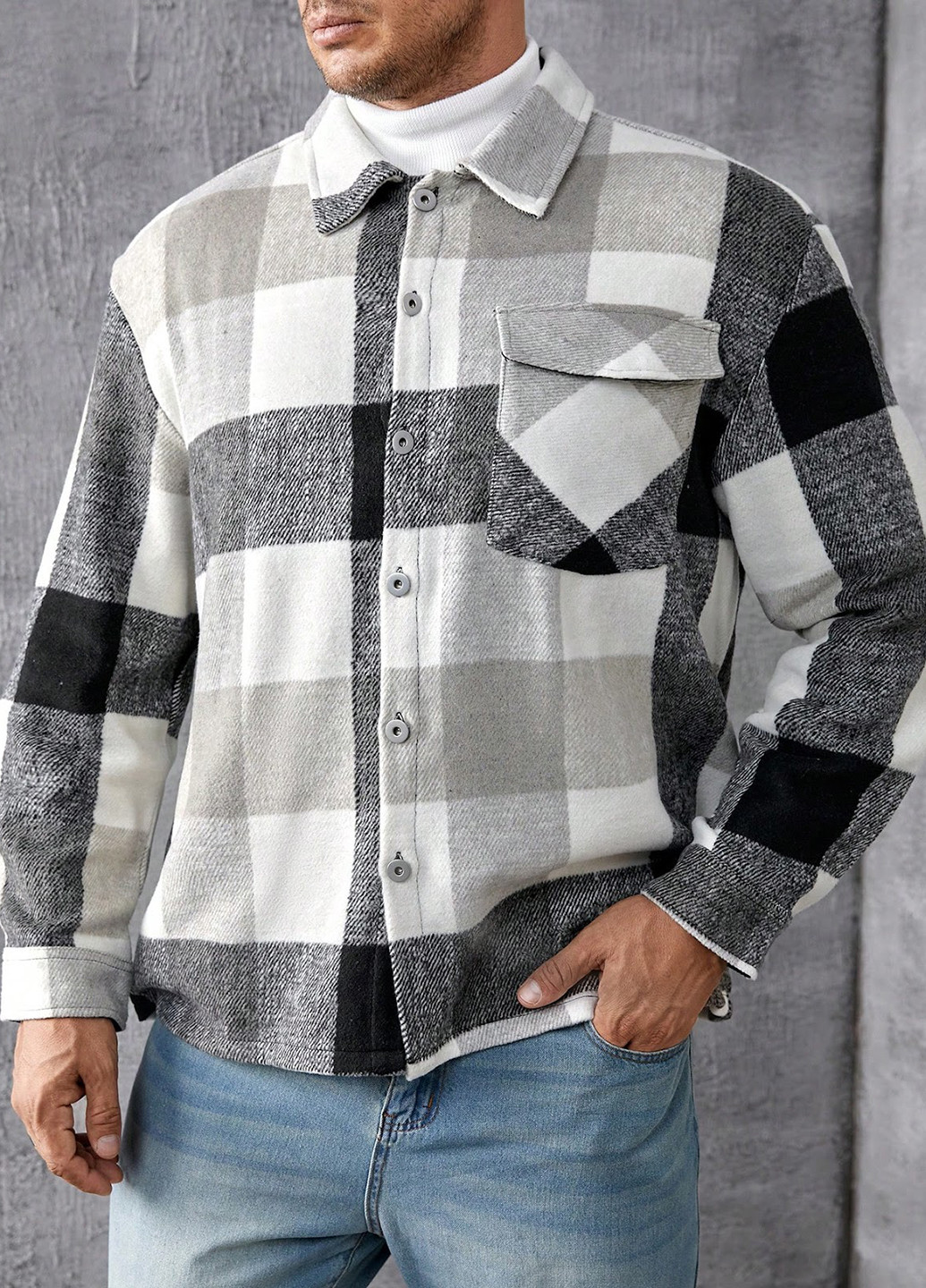 Цветная кэжуал рубашка в клетку SHEIN