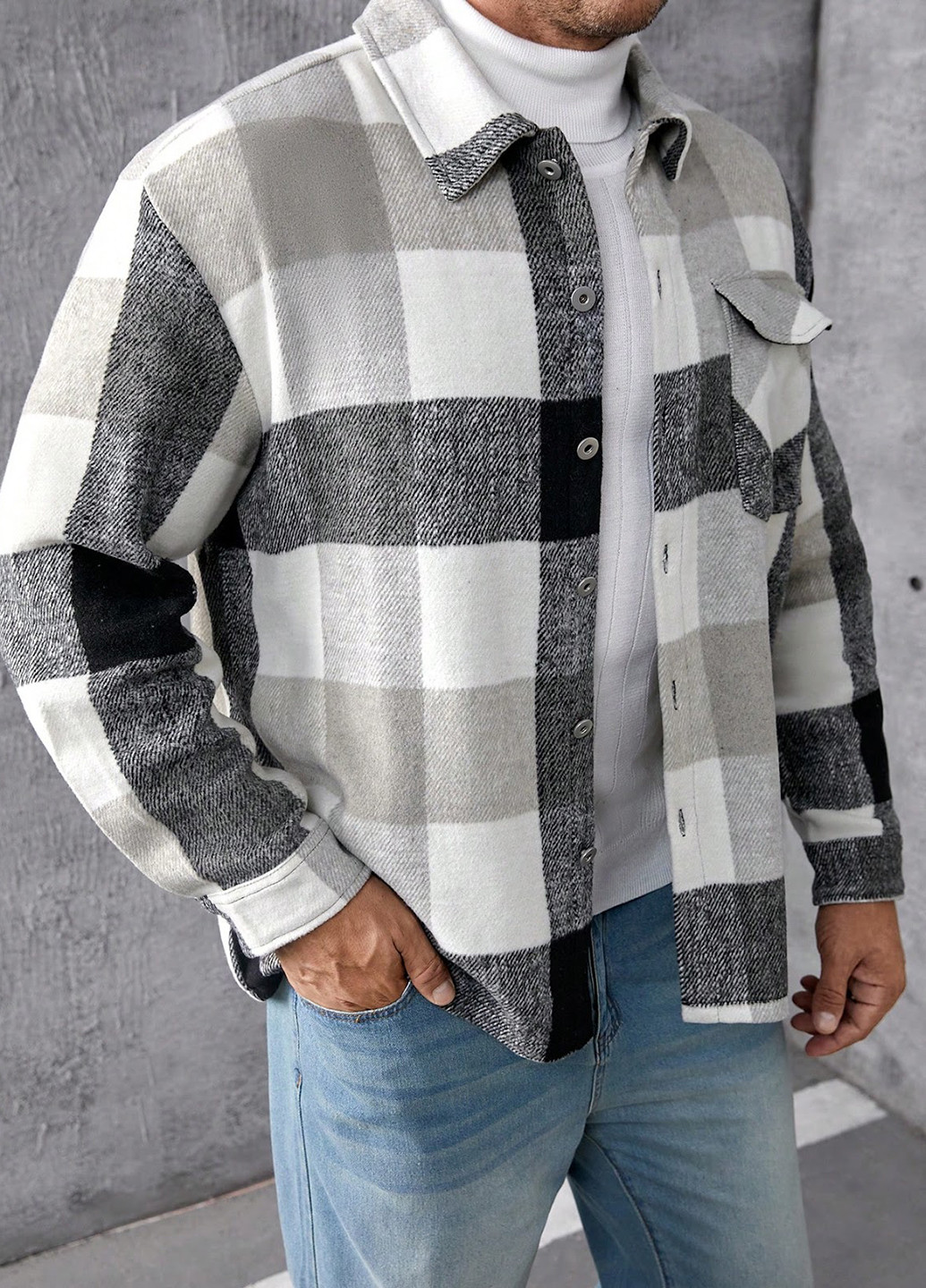 Цветная кэжуал рубашка в клетку SHEIN