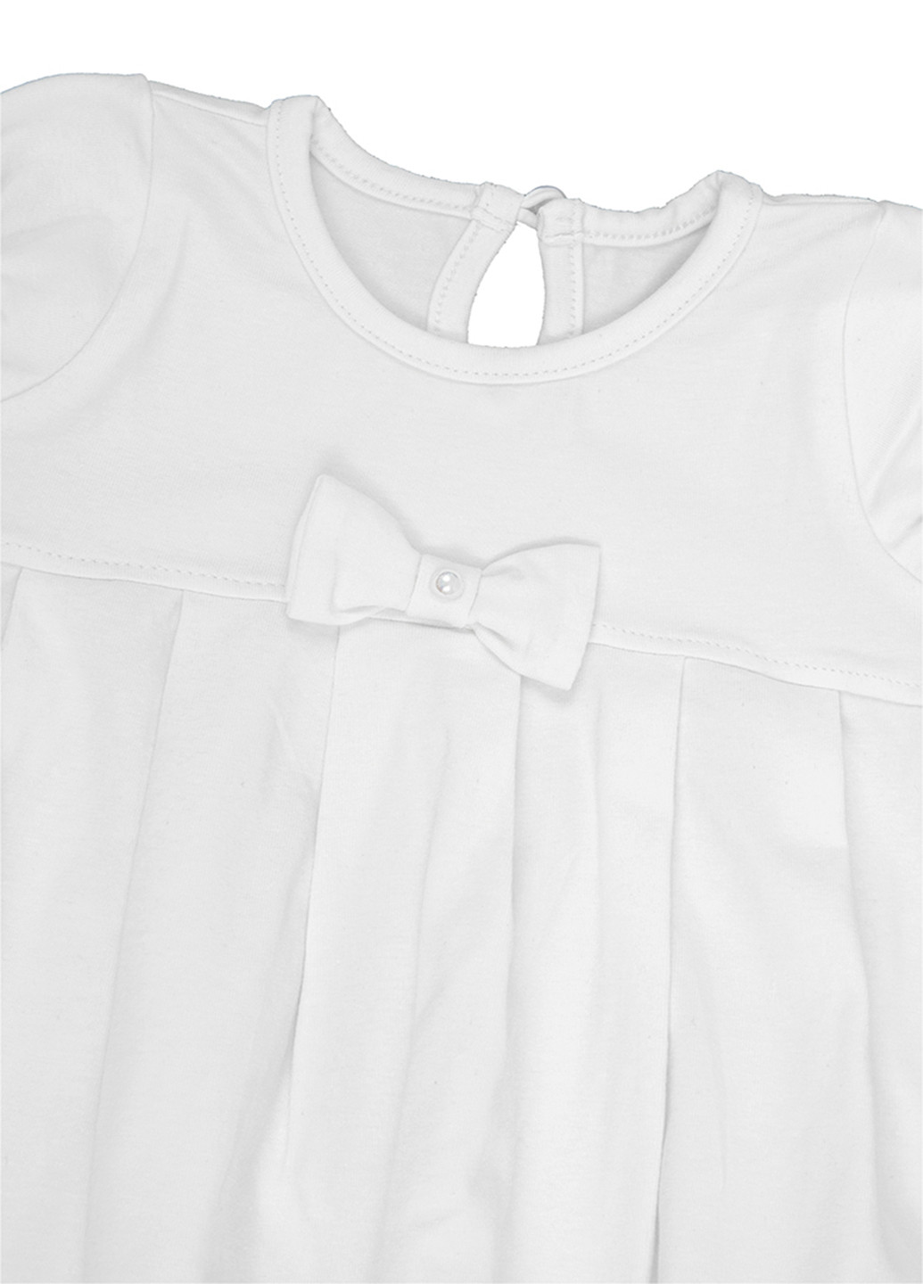 Белый летний комплект (платье, трусики) Фламинго Текстиль