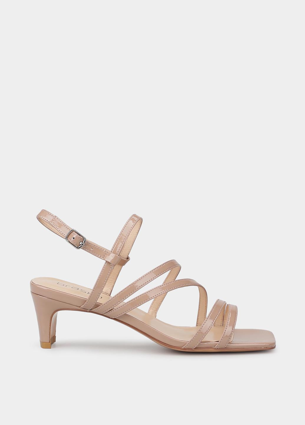 Бежевые босоножки Braska с ремешком плетение