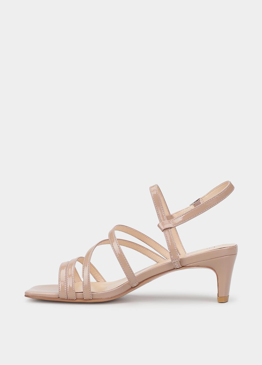 Бежевые босоножки Braska с ремешком плетение