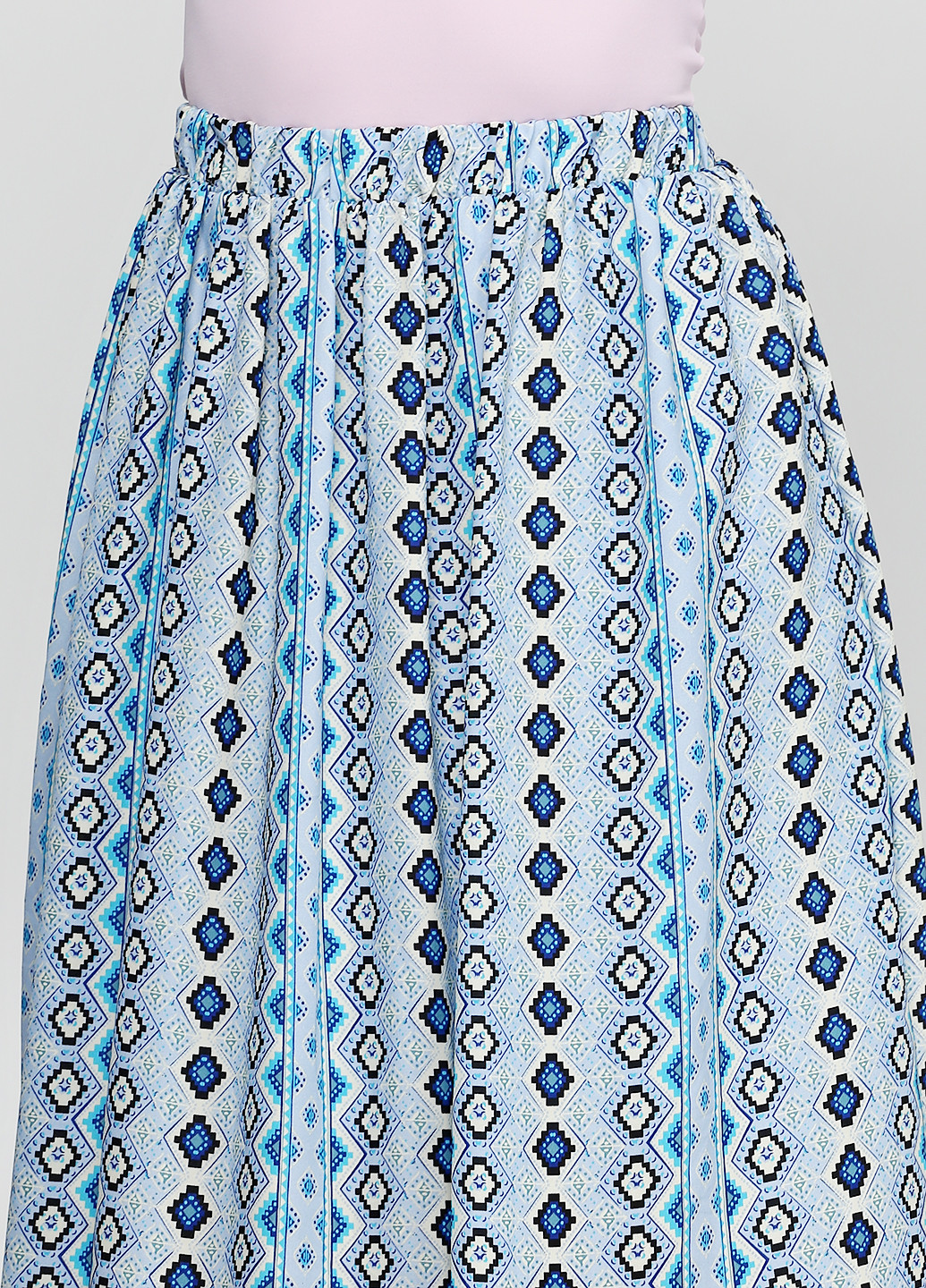 Голубая кэжуал с орнаментом юбка Mi Ami макси
