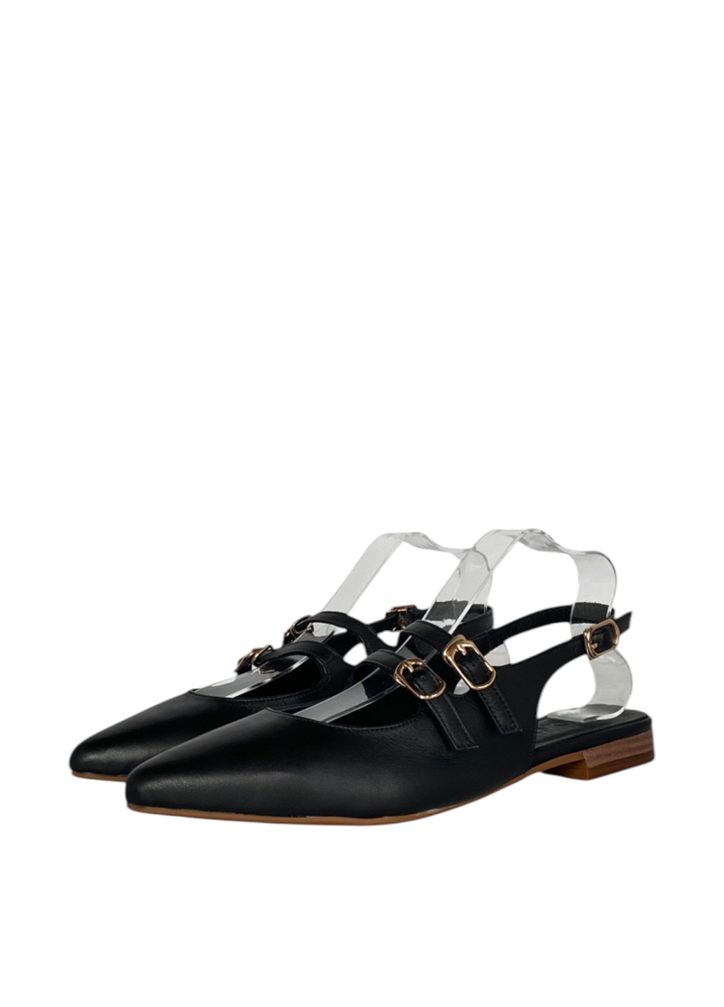 Lonza Туфли слингбеки черный з натуральная кожа, украина — лето (347579829)