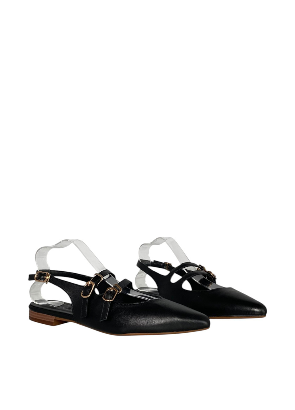 Lonza Туфли слингбеки черный з натуральная кожа, украина — лето (347579829)