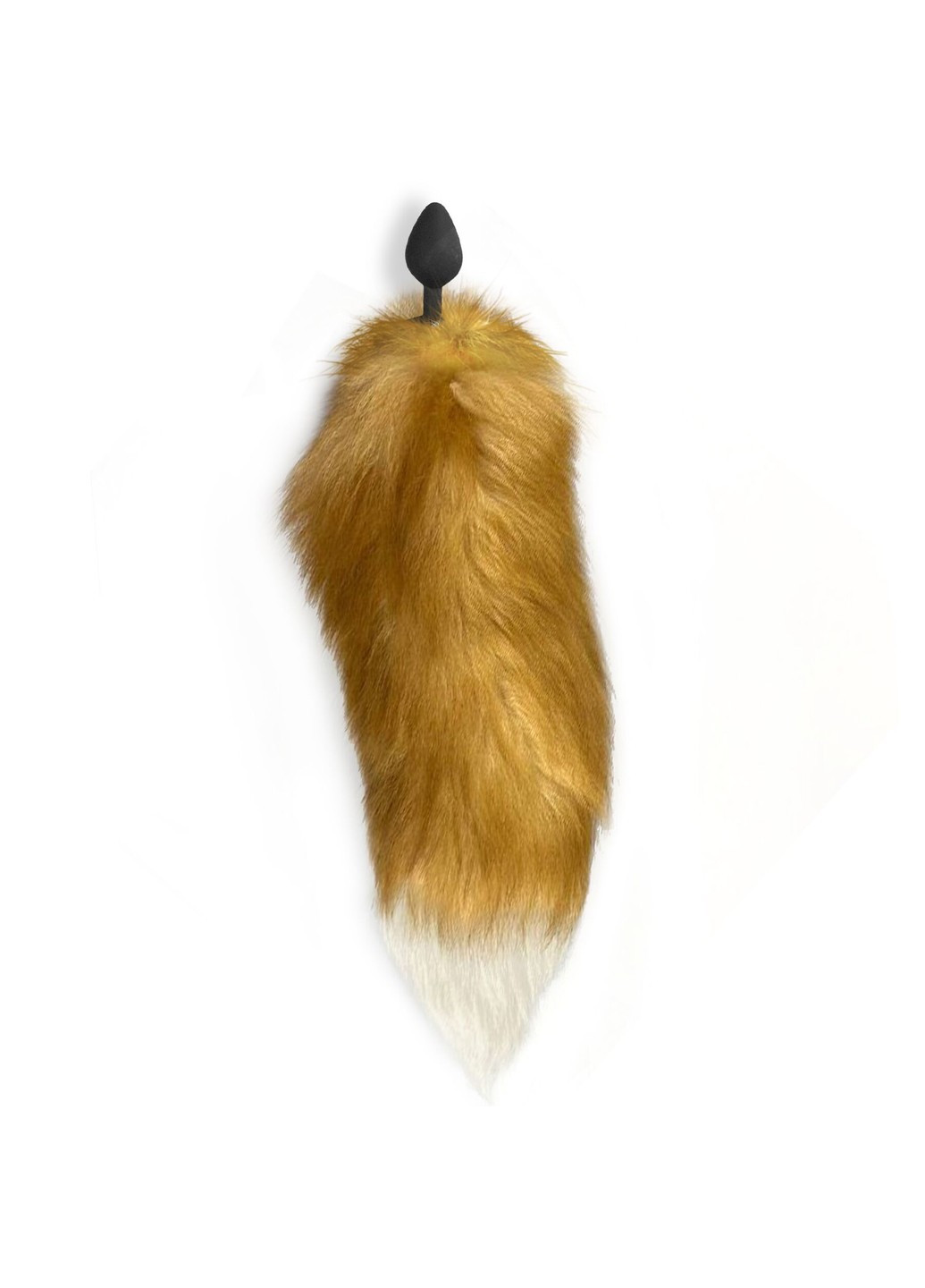 Силиконовая анальная пробка с хвостом из натурального меха size M Foxy fox Art of Sex (254973610)