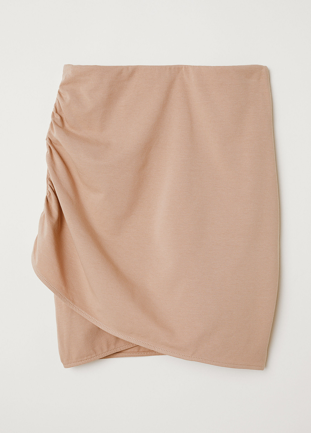 Бежевая кэжуал однотонная юбка H&M карандаш