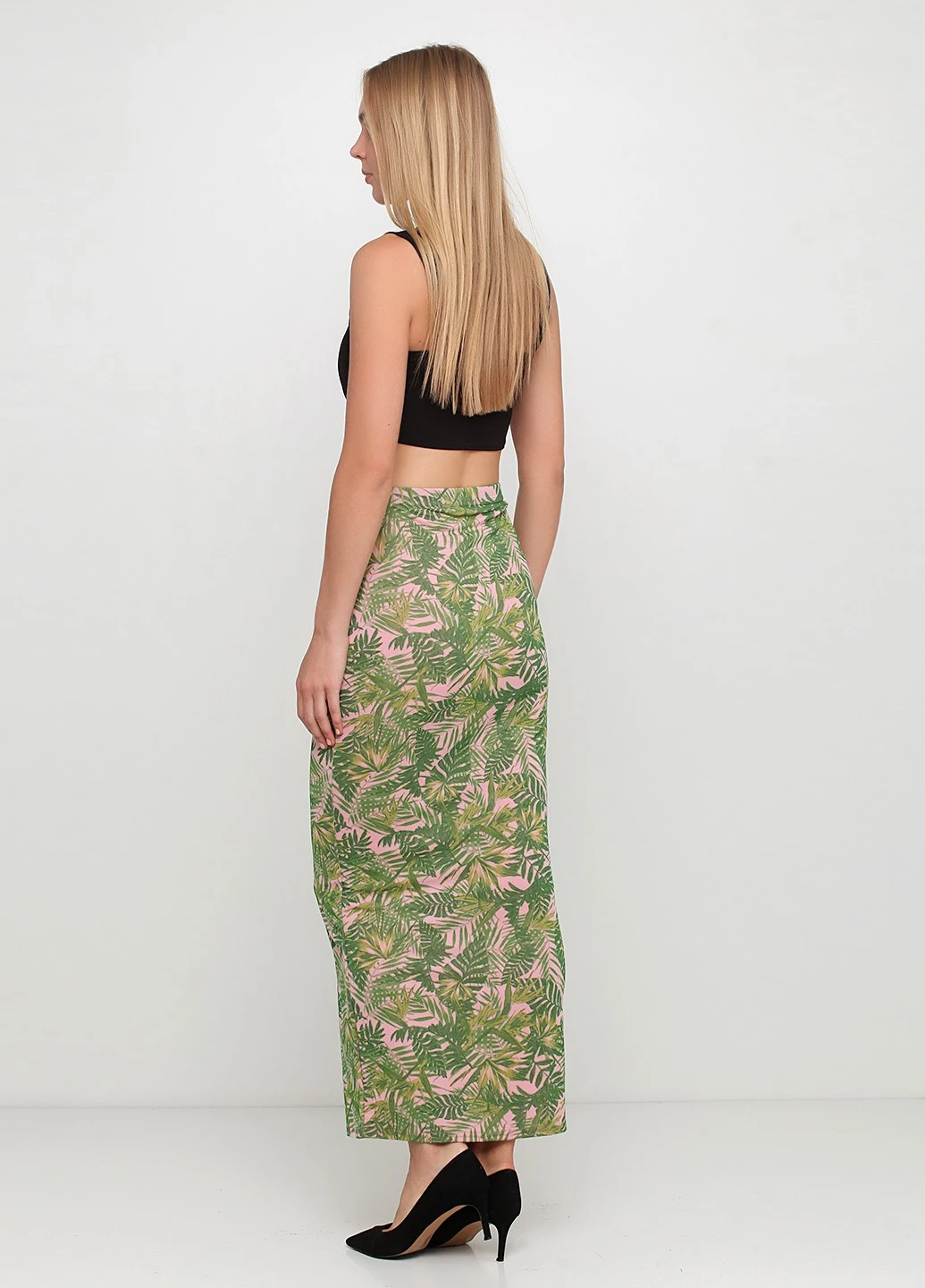 Розовая с рисунком юбка Boohoo