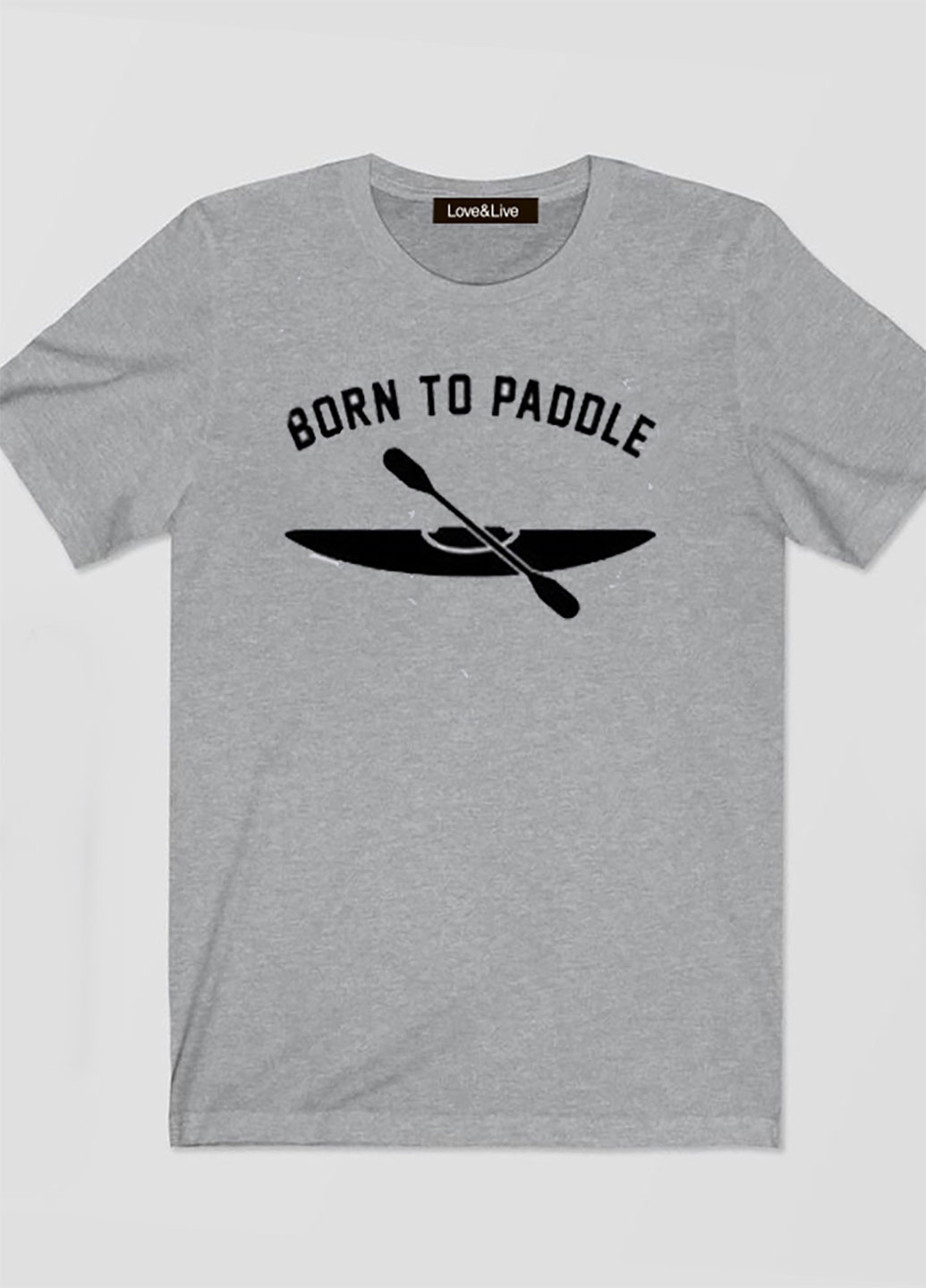 Серая футболка мужская серая born to paddle Love&Live