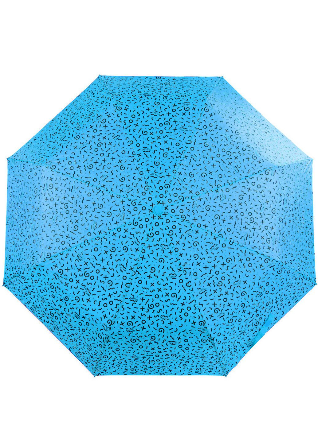 Голубой складной зонт механический 99 см H.DUE.O (197766113)