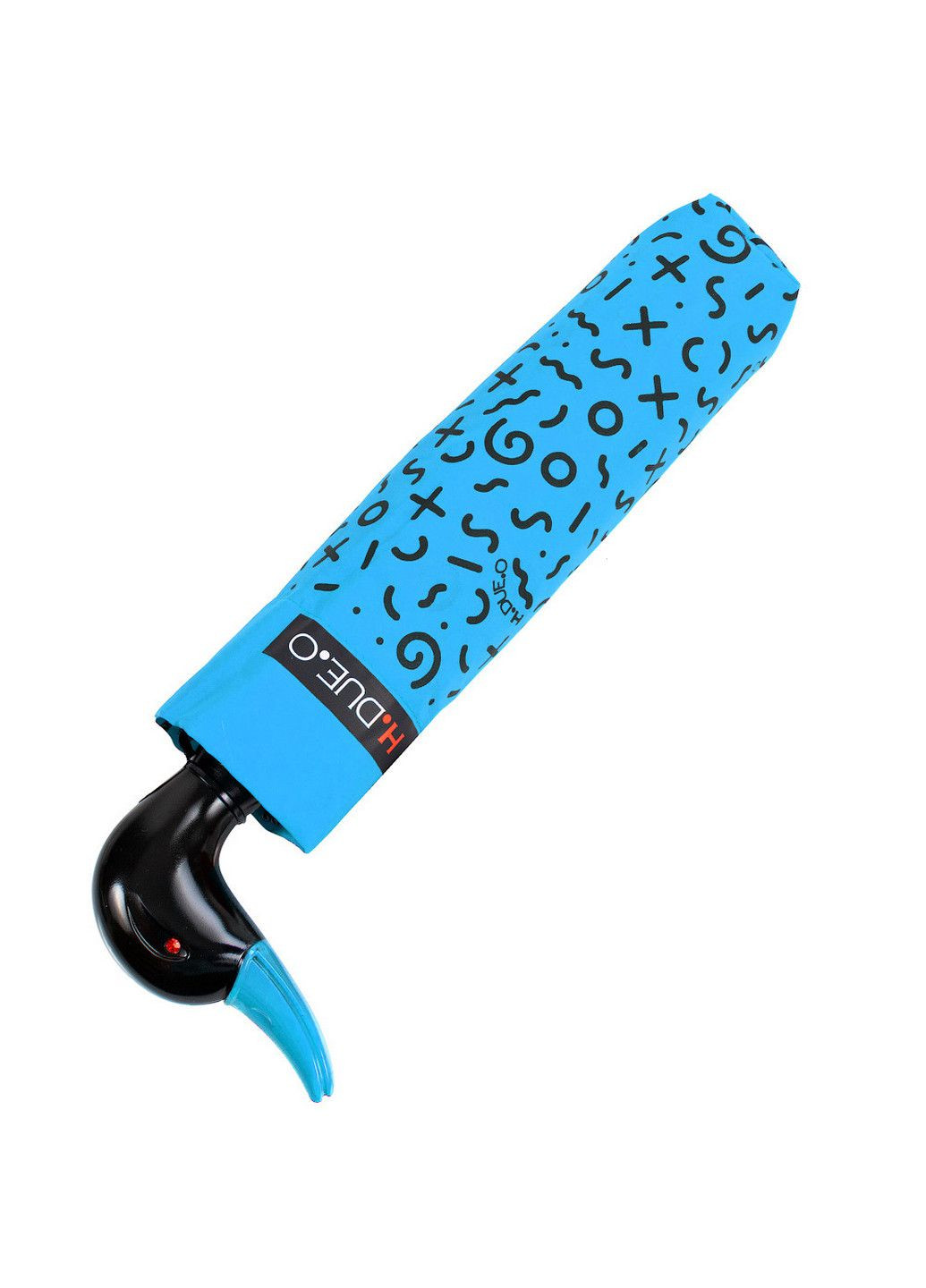 Голубой складной зонт механический 99 см H.DUE.O (197766113)