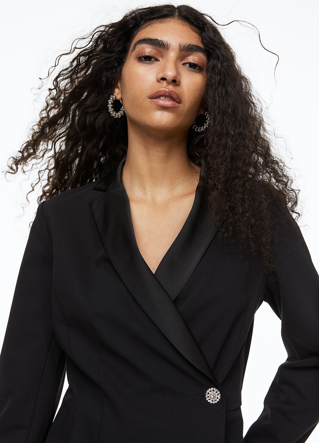 Комбінезон H&M комбінезон-шорти однотонний чорний коктейльний поліестер