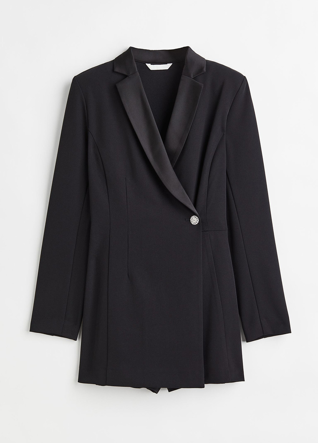 Комбінезон H&M комбінезон-шорти однотонний чорний коктейльний поліестер