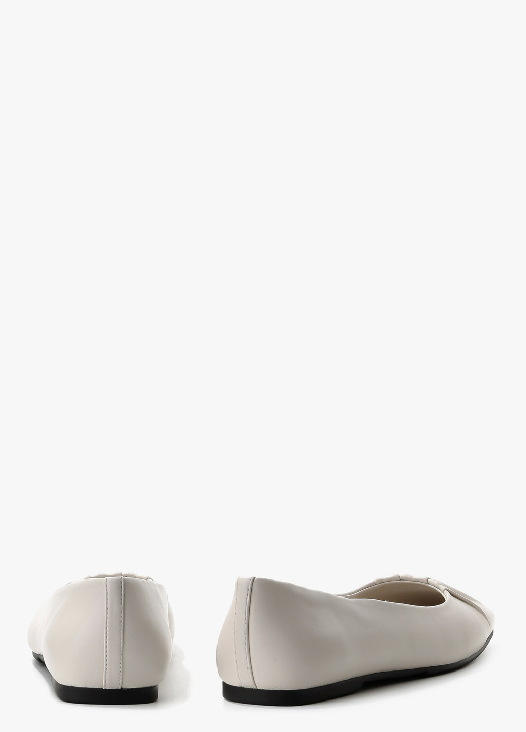 Жіночі балетки Le'BERDES | білі однотонні натуральна шкіра (322646299)