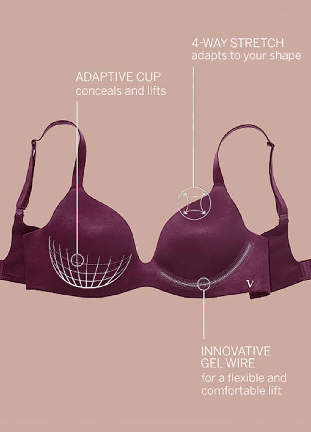 Комбінований демісезонний комплект (бюстгальтер, трусики) Victoria's Secret