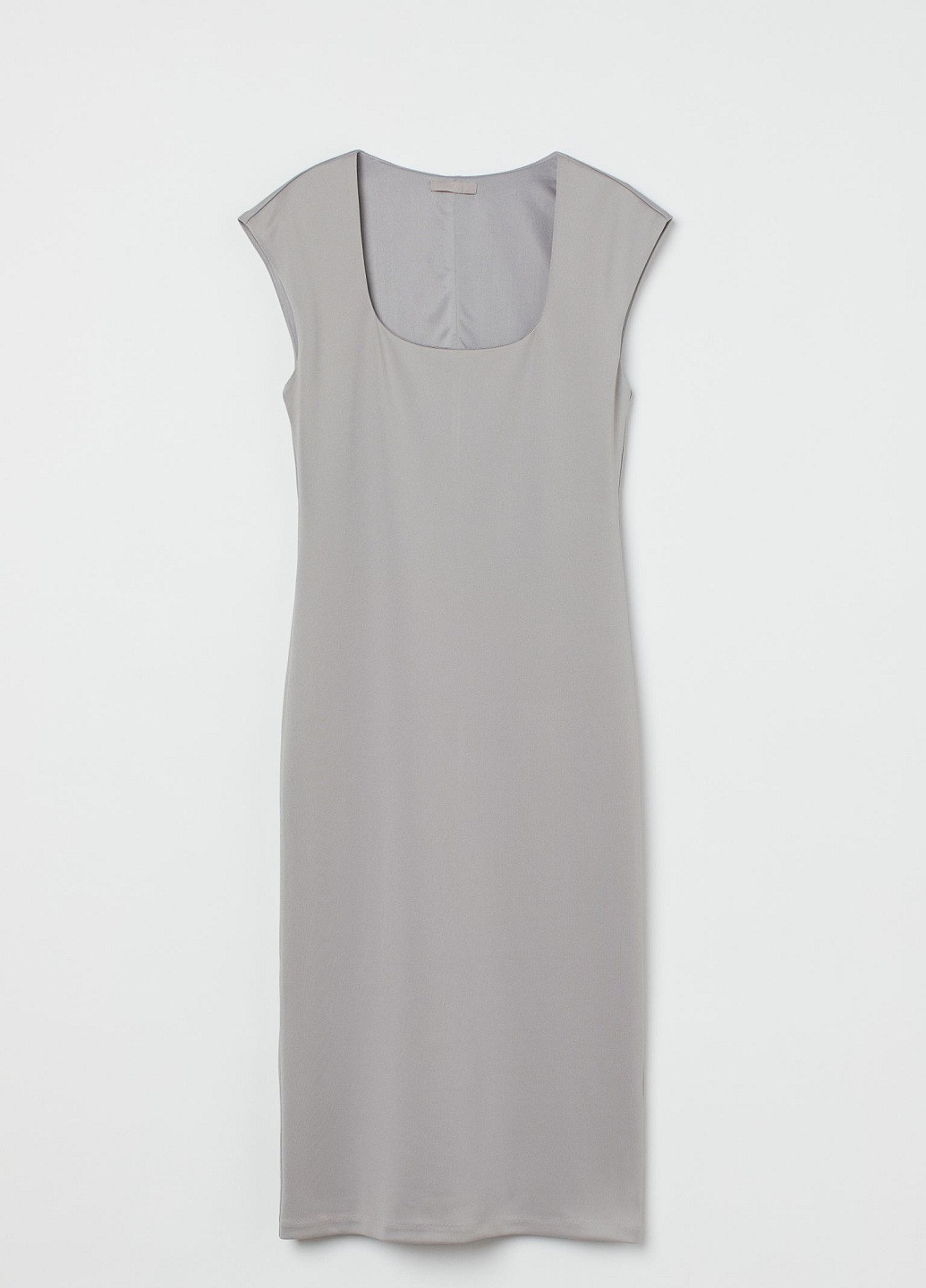 Світло-сіра кежуал плаття, сукня H&M однотонна