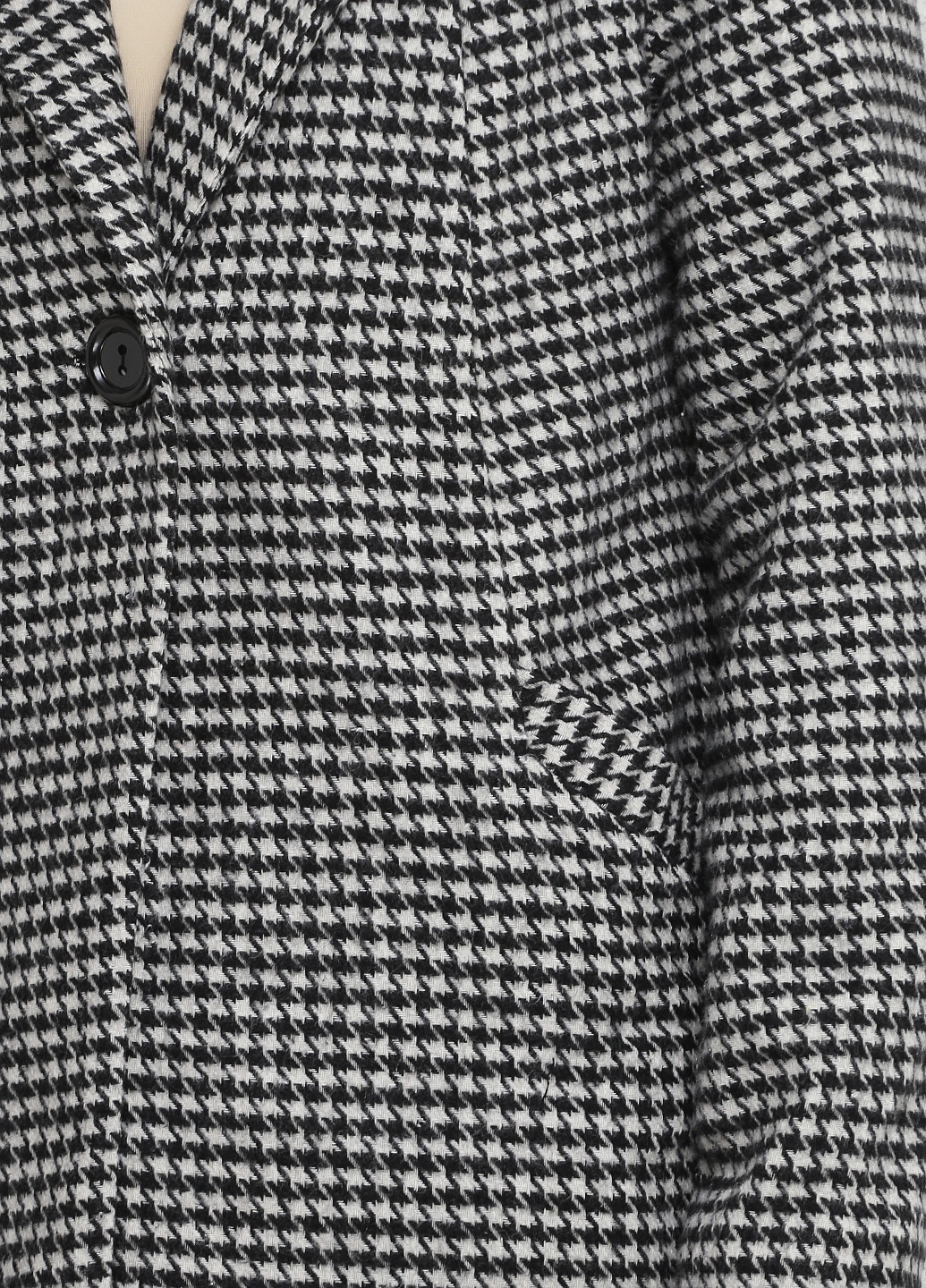 Черно-белое демисезонное Пальто однобортное New Collection